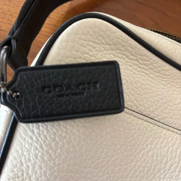 Coach Charles Leather Camera Messenger Bag - F26077 - White/Black - Picture 7 of 13
